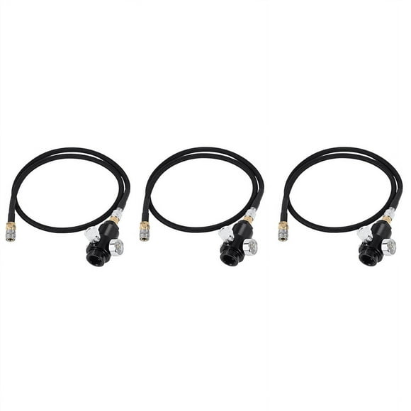 3X Regulator with 100cm SLP FLEX Remote Hose Line 0-200 Psi to HPA Co2 Tank Cylinder