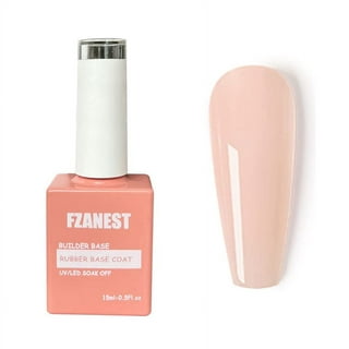 FZANEST Rubber Base Gel For Nails Kit,Base Color Gel Nail Polish Milky Pink  Sheer Nude Nature Gel In a Bottle Set, Extension Gel Polish 7.5ml*6 