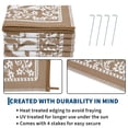 thumbnail image 4 of HIWEAVER Brown/White 9'x 12' Outdoor Rug Garden Decor Abstract Sun Pattern Carpet Plastic Straw Waterproof Reversible Patio Area Rug for Balcony Deck Picnic Portable Camping Mat, 4 of 8