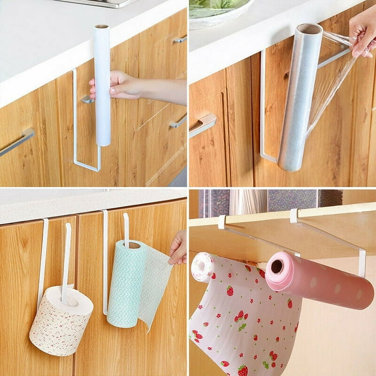 LNKOO Self Adhesive Paper Towel Holder - Under Cabinet Paper Towel Rack for  Kitchen, SUS304 Brushed Stainless Steel (No Drilling) 