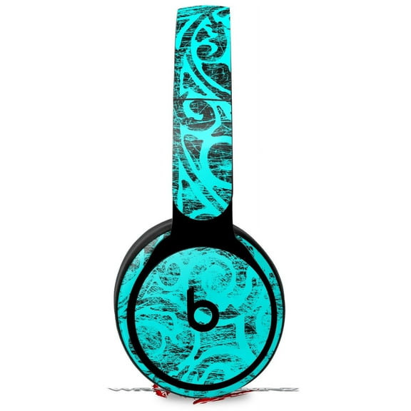 Skin Wrap for Beats Solo Pro Headphones Folder Doodles Neon Teal Sticker Decal Only BEATS NOT INCLUDED