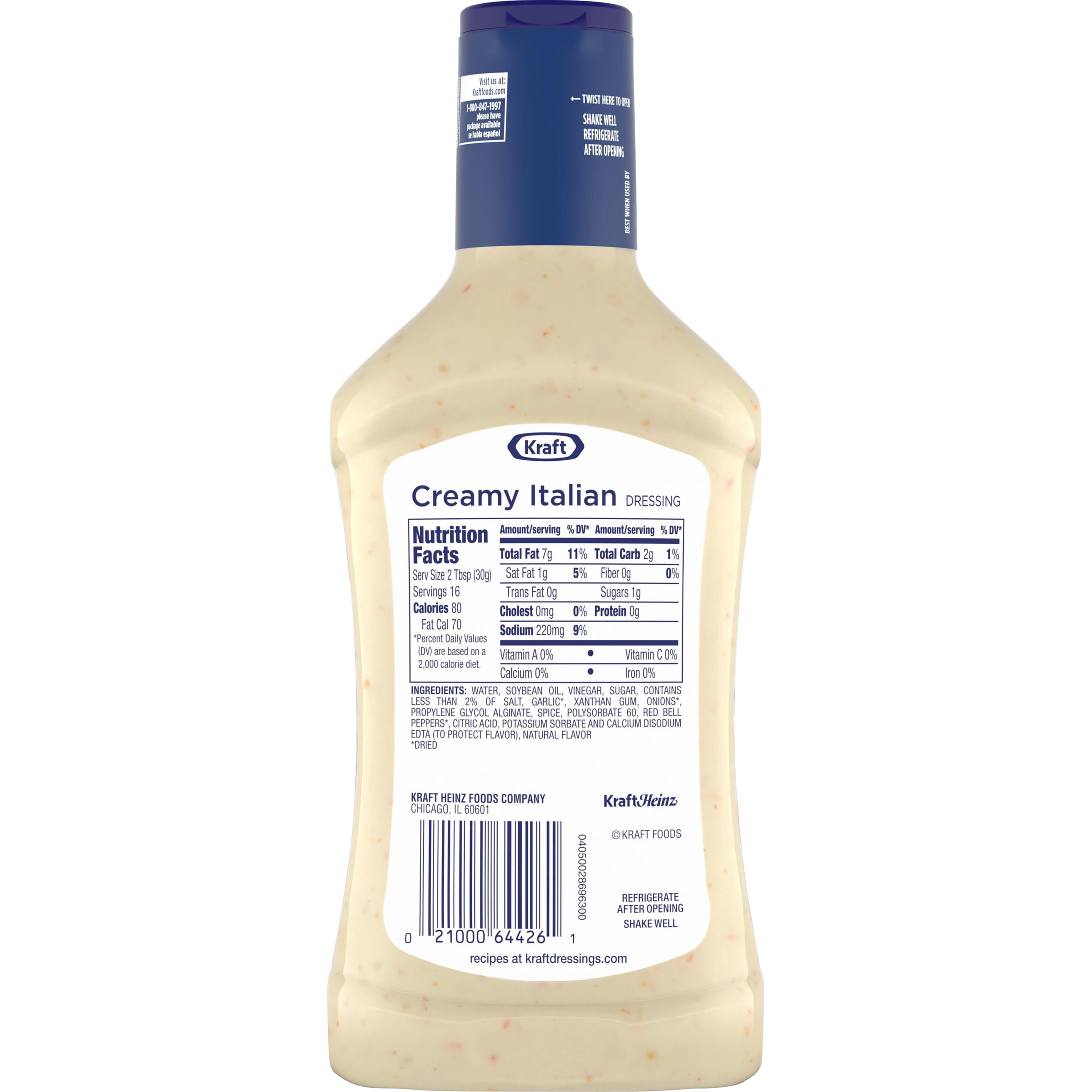 Kraft Italian Salad Dressing Nutrition Facts Bios Pics