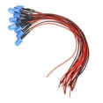 thumbnail image 4 of Daboolka 50PCS 12V 8mm Cuentas de lámpara LED cromáticas brillantes con cable de 20CM 26AWG para conductividad eléctrica Azul y blanco Azul, 4 of 8