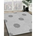 thumbnail image 3 of Ahgly Company Machine Washable Indoor Square Transitional Gunmetal Gray Area Rugs, 7' Square, 3 of 7