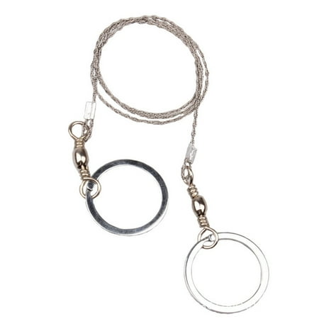 

55cm 25g Stainless Steel Wire Saw Emergency Travel Kit Camp Hike Scroll Outdoor Survive Silver Tool Hunt Flint Cut Equipment