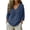 Navy, variant on Admvng Plus Women Tops V Neck 3/4 Sleeve Casual Cotton Summer Plain Ladies Everyday Tee Soft Loose T Shirts Size S-5XL