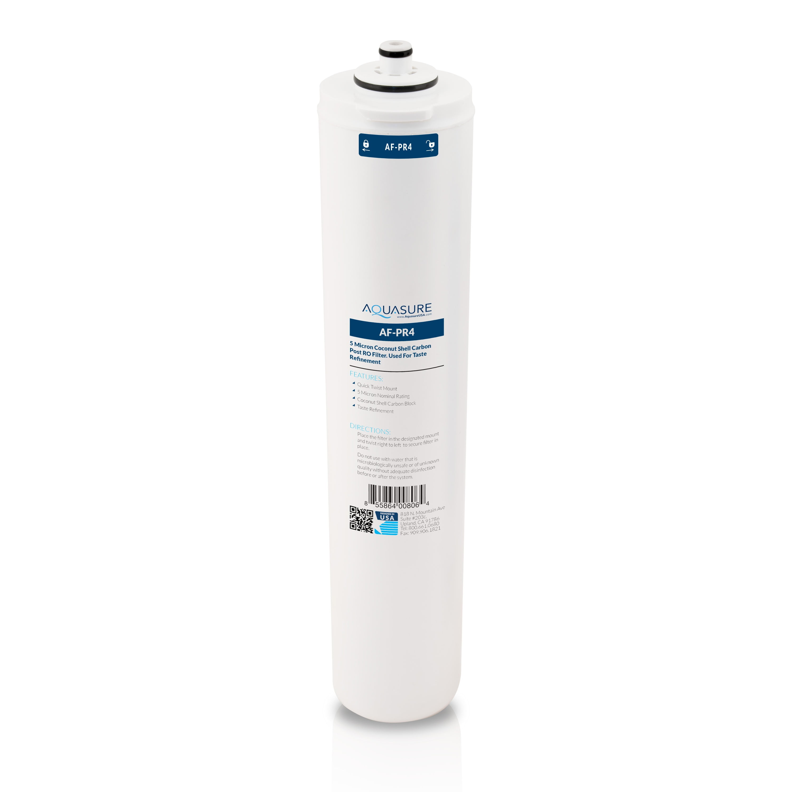 Aquasure Premier Series Complete 4 Stages Quick Change Filter Bundle with 100 GPD High Performance Reverse Osmosis Membrane