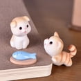 thumbnail image 3 of Dserhfy Cat Small Statue Naughty DIY Material Exquisite Workmanship Cake Toppers Cat Animals Figurines for Home, 3 of 8