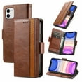 thumbnail image 1 of Case for iPhone 12/12 Pro Cover Leather Wallet Folio Case Book Design Flip Magnetic Closure - Brown, 1 of 5