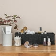 thumbnail image 3 of Household Essentials Handwoven Paper Rope Rectangular Storage Basket, Black, 3 of 6