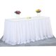 thumbnail image 1 of Faldón de mesa Suppromo de tul blanco de 14 pies para mesa rectangular o redonda, 1 of 5