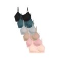 thumbnail image 2 of Women's Seamless Bralette with Removable Pads, One Size, 6-Pack (Black/Teal Blue/Lt. Grey/Beige/Dusty Pink/Peach), 2 of 2