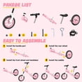 thumbnail image 2 of Simzone Upgraded Balance Bike for 2 3 4 5 Year Old Kids Boys Girls 12-Inch Wheels Training Bike No Pedal Adjustable Seat & Handlebar Height, Pink, 2 of 9