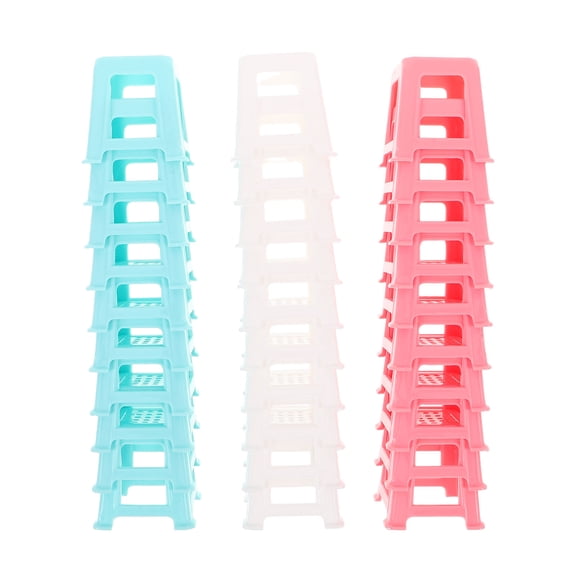 TABLZONE 30Pcs Tiny Chair Stool Vintage Dollhouse Furniture Realistic Model Assorted Color for Decoration