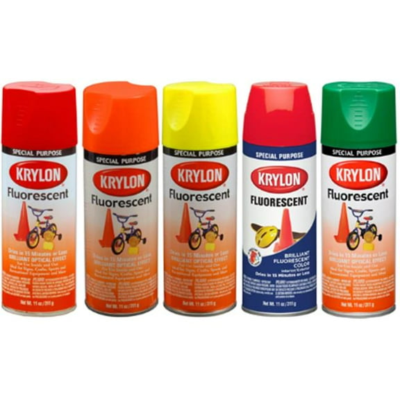 11 oz Fluorescent Spray Paint, Yellow & Orange