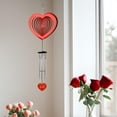 thumbnail image 3 of Campana de viento, decoración del día de San Valentín, de viento que cambia de color, campana de viento para fiesta, día de la madre, , Corazón rojo, 3 of 8