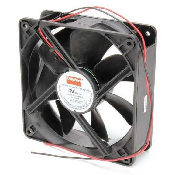 Dayton Axial Fan, Square, 24V DC, - Phase, PBT Plastic, 4 11/16 in W. 6KD74