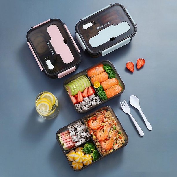Fiambrera Bento para niños 1100ml/1500ml Fiambrera para microondas para niños Contenedor de alimentos Almacenamiento Contenedor de almuerzo aislado Bento Box-1100ml-apricot Sincero Electrónica
