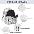 thumbnail image 4 of Schnauzer Dog and Footprints Backpack for School,Cute School Bag,Schoolbag with Adjustable Shoulder Straps & Padded Back,15"x11.42"x5.5", 4 of 6