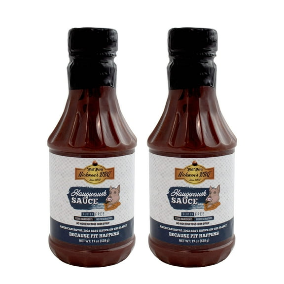 Haugwaush Gluten Free Natural BBQ Sauce 19 oz - Pack of 2