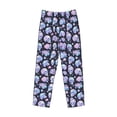 thumbnail image 6 of Daiia Blue Skull Flower Men's Sleep Pant with Pockets and Drawstring,Pajama Pants-Large, 6 of 9