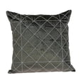 thumbnail image 1 of Parkland Collection PILD11133P Tada Grey & Silver Square Transitional Pillow Cover with Poly Insert - 20 x 20 x 7 in., 1 of 3