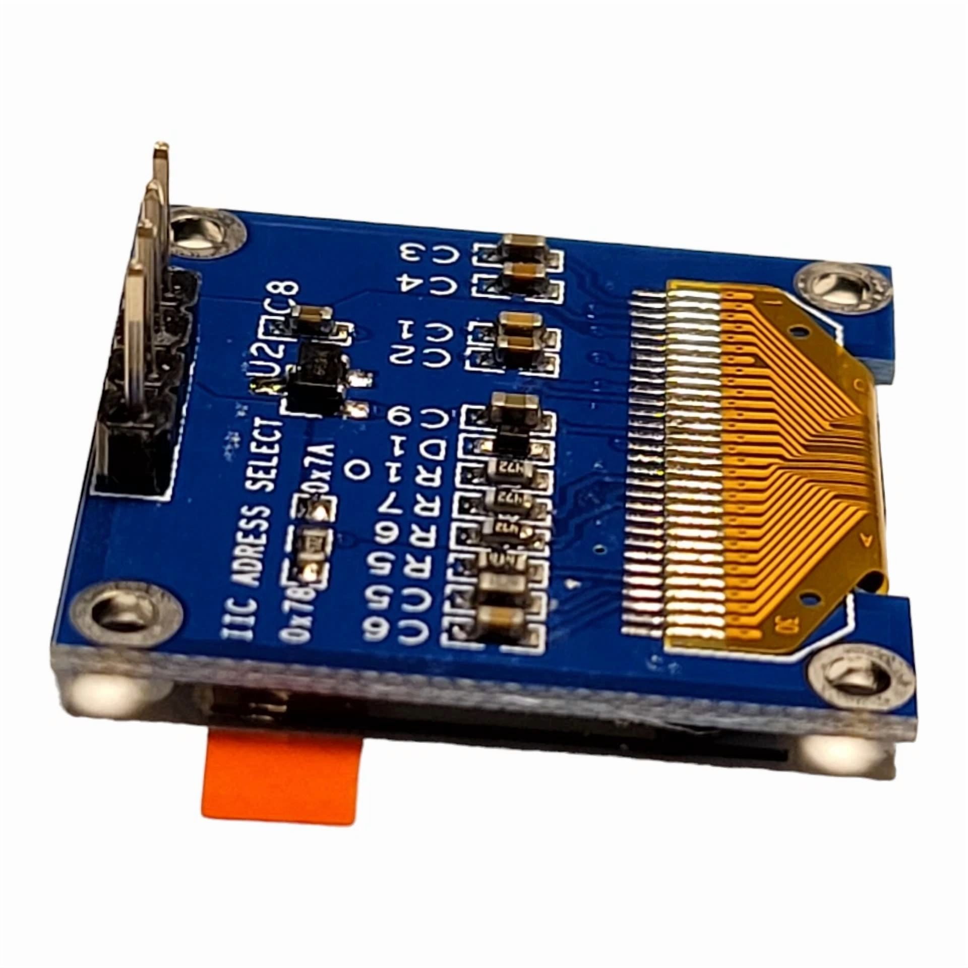 CRESTIN- 0.96" Lcd Screen Board Oled Blue For Gnd Vcc Scl Sda Arduino Iic I2C 4Pins 1Pc