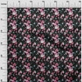 thumbnail image 3 of oneOone Polyester Spandex Black Fabric Florals Diy Clothing Quilting Fabric Print Fabric By Yard 56 Inch Wide, 3 of 4