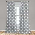 thumbnail image 5 of Ambesonne Modern Curtains, Art with Big Stars, Pair of 28"x63", White Grey, 5 of 5