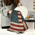thumbnail image 5 of GZHJMY Vintage American Flag Kitchen Dish Towels Set of 4,Dishcloths,Absorbent Soft Towels Hand Towels, Tea Towels,18" x 28", 5 of 6