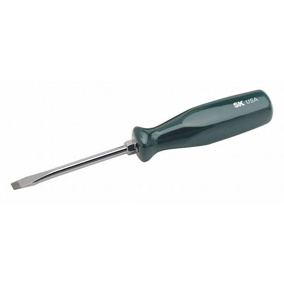 Sk Professional Tools Screwdriver,Slotted,1/4x4",Round  81002