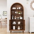 thumbnail image 5 of Fsbecl 70.9" fluted tall storage cabinet, arched bookcase cabinet Suitable for Living Room, 5 of 7