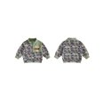 thumbnail image 2 of RUINIXCW Little Boy Pullover Sweatshirt Quarter Zipper Stand Collar Camouflage Tops, 2 of 9