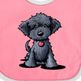 thumbnail image 4 of Inktastic Black Doodle Puppy Boys or Girls Baby Bib, 4 of 4