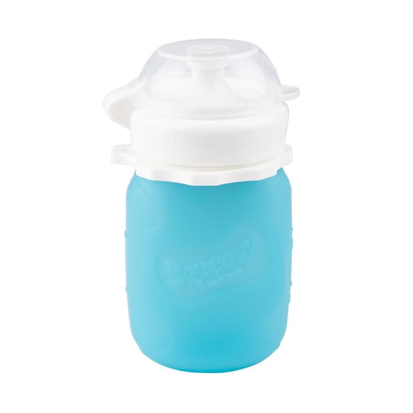 Squeasy Gear Snacker Pochette réutilisable 3,5 oz de nourriture en silicone anti-déversement pour bébé enfant en bas âge
