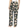 thumbnail image 2 of Bingfone Pajamas for Women,Flowers Pajama Pants with Pockets-Small, 2 of 7