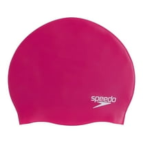 Speedo Plain Senior Moulded Silicone Swimming Cap Electric Pink