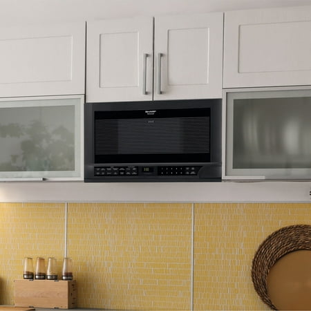 Sharp - 1.5 Cu. Ft. Over-the-Counter Microwave - Black