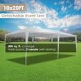 thumbnail image 2 of Yescom 20'x10' White Outdoor Wedding Party Patio Enclosed Canopy Tent w/ Removable Side Wall Canopy Sun Shelter Yescom Modern, 2 of 8