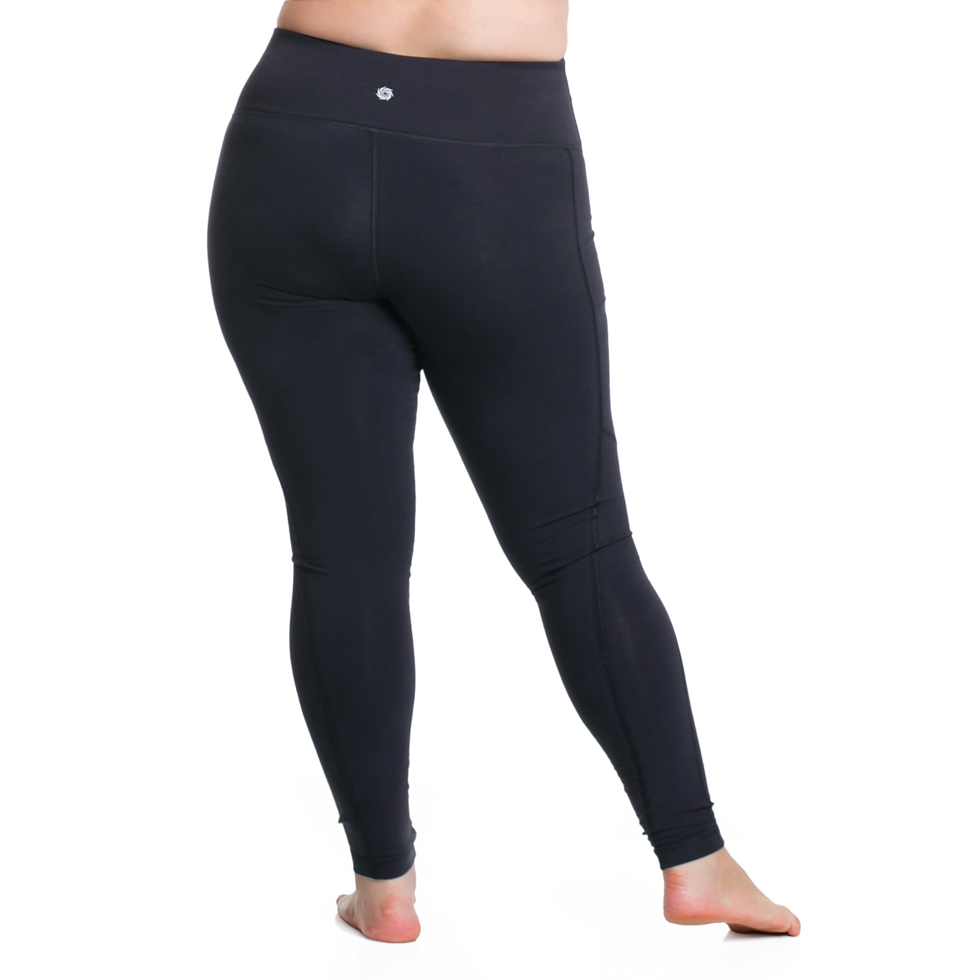 Rainbeau Curves Basic Compression Legging, Women's Plus Black 30/32