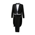 thumbnail image 2 of Xuniizn 4PC Mens Tuxedo Suit Set, Double Breasted Peak Lapel Solid Color Cocktail Dinner Party Performance Stage Tuxedo Suits, Vintage Elegant Delicate Tuxedo, 2 of 9