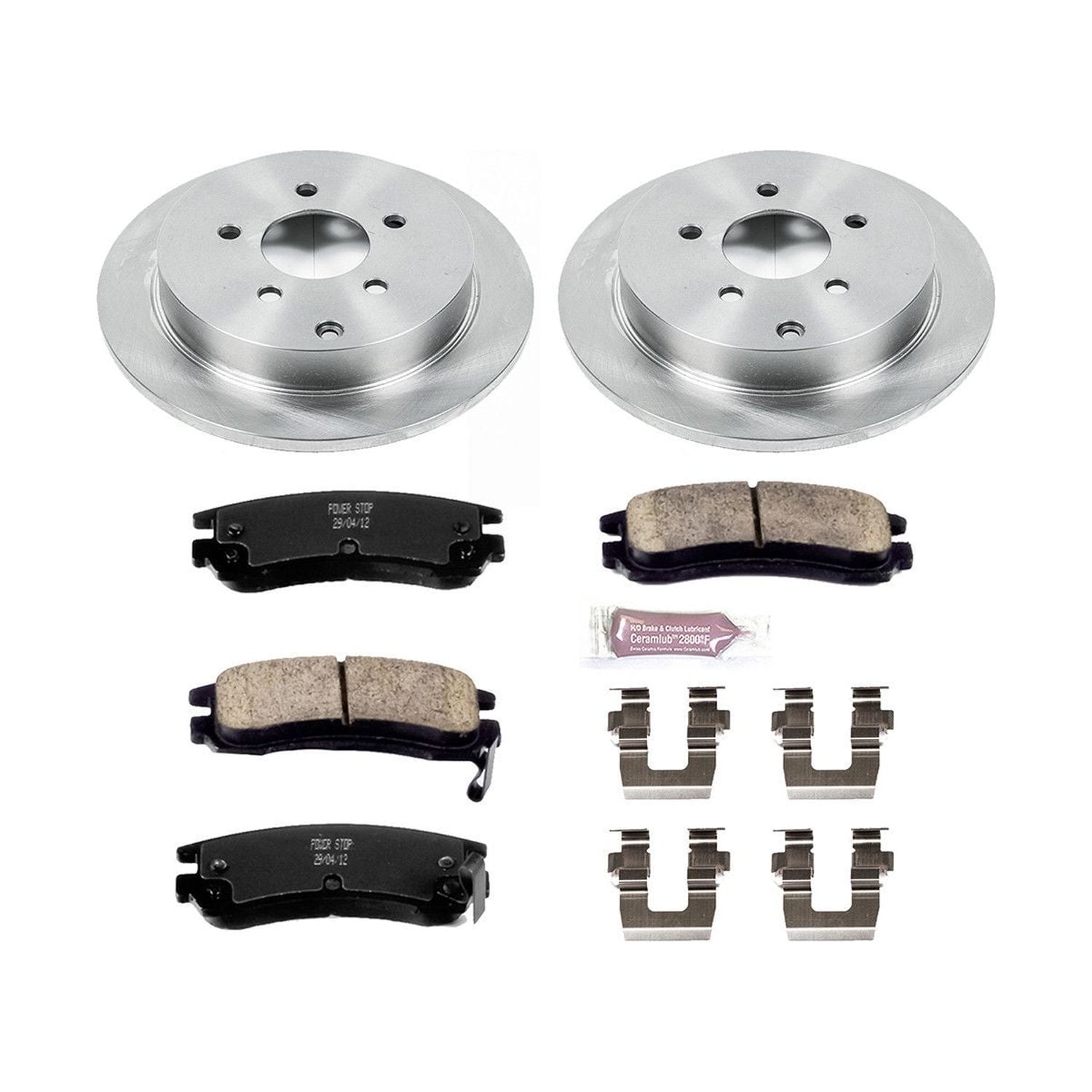 Power Stop Rear Stock Replacement Brake Pad and Rotor Kit KOE5135