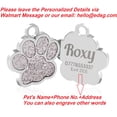 thumbnail image 2 of Dog Tags for Pets Personalized Engraving, Custom Pet ID Tag for Cat Dog Puppy, Glitter Paw Pendant, Pet Accessories, 2 of 8