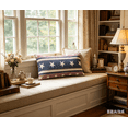 thumbnail image 6 of Luckky Patriotic Flag Lumbar Throw Pillow,Red White Blue Decorative Cushion,Independence Day Accent Pillow,Soft Waist Support Pillow for Sofa,Couch, Bedroom,4th of July Home Decor, 6 of 6