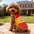 thumbnail image 5 of Brasil Style Breathable Mesh Dog Soccer Jersey Short Sleeve Sports Shirt for Small Medium Large Dogs, 5 of 5