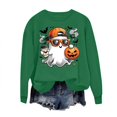 thumbnail image 3 of Frostluinai Women's Pullover Sweatshirts Halloween Pumpkin Ghosts Print Sweat Shirts Round Neck Long Sleeve Holiday Party Casual Wear, 3 of 7
