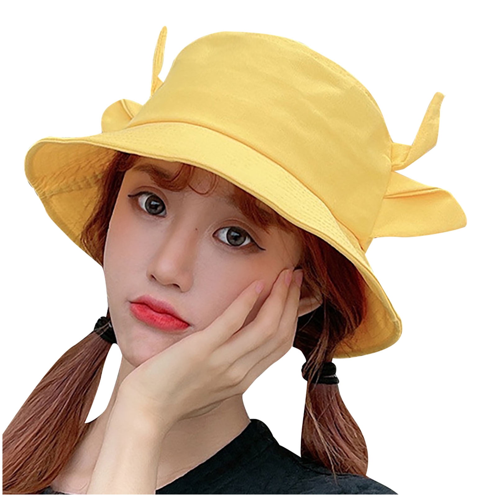 Cute Cow Horn Bucket Hats Floppy 