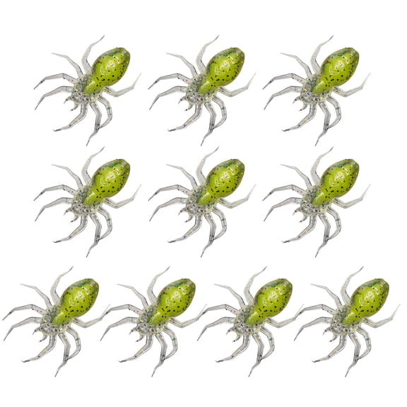 10Pcs Soft Fishing Lure Artificial Spiders Fishing Lures Swimbait Topwater Swimming Lures Baits for Outdoor Fishing