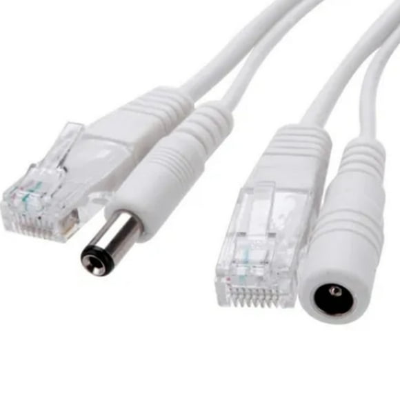 Kit de inyector y divisor PoE pasivo,Kit de inyector y divisor PoE 1 inyector PoE macho 1 hembra de 12 V y divisor PoE para accesorios de dispositivos de red inalámbrica