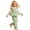 Green, variant on Girls Outfit Plaid Printed Fly Sleeve U-Neck Cardigan Long Pants 2 Piece Shorts Set Fashion Casual Daily Outdoor Summer Kids Boys Clothing Set